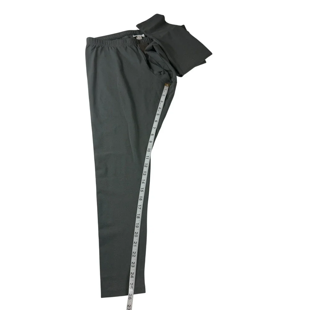 J. Jill Grey Onyx Pima Cotton Blend Ankle Leggings Womens Medium 701637 NWT - Picture 5 of 9